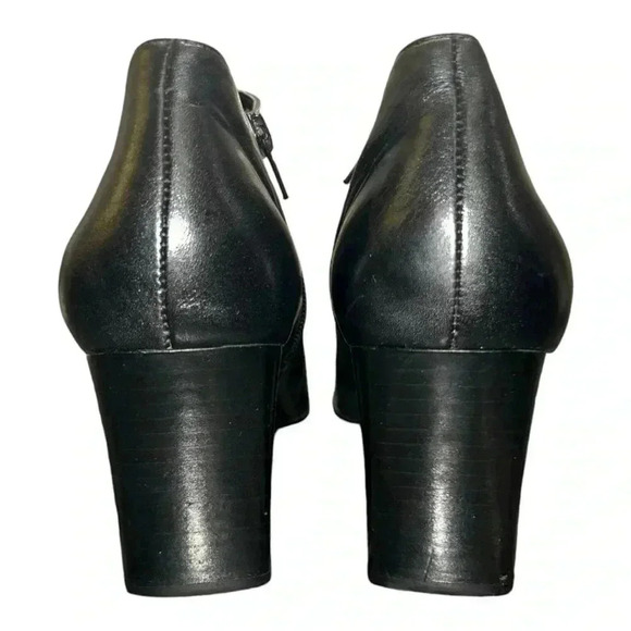 Jennifer Moore Black Leather Ankle Boots Sz 8.5  Pre-loved - Picture 3 of 10